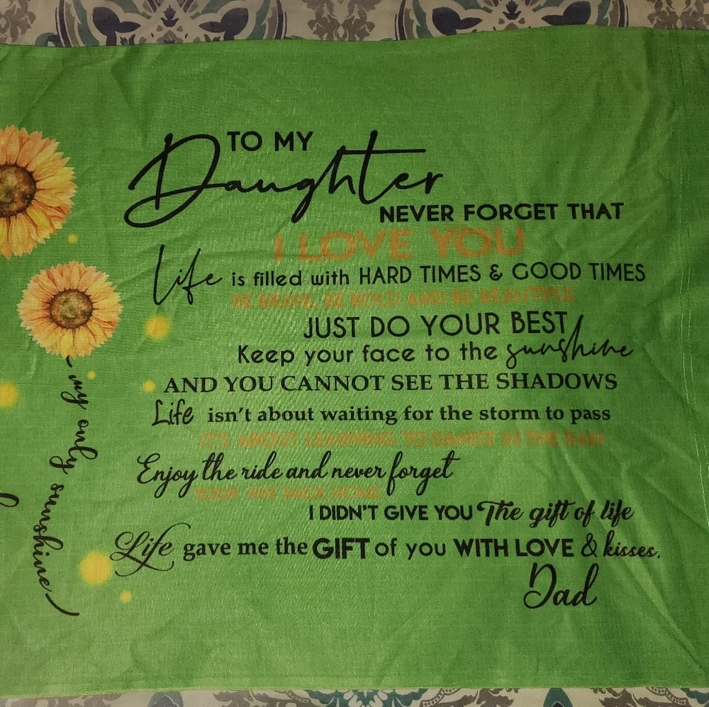 BRAND NEW word embellished pillowcase